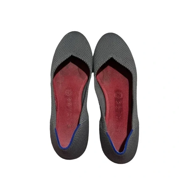 Rothy’s The Flat Slip On Ballet Shoes Gray Textile Size 8.5 Women’s - Picture 6 of 12